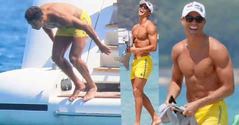 Christiano Ronaldo Shirtless On A Yacht