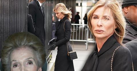 carole radziwill attends lee funeral service