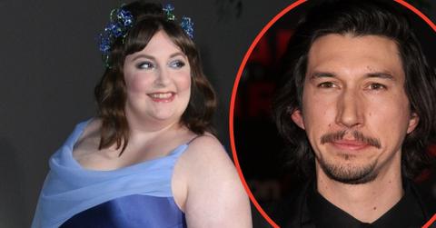 Split photos of Lena Dunham and Adam Driver