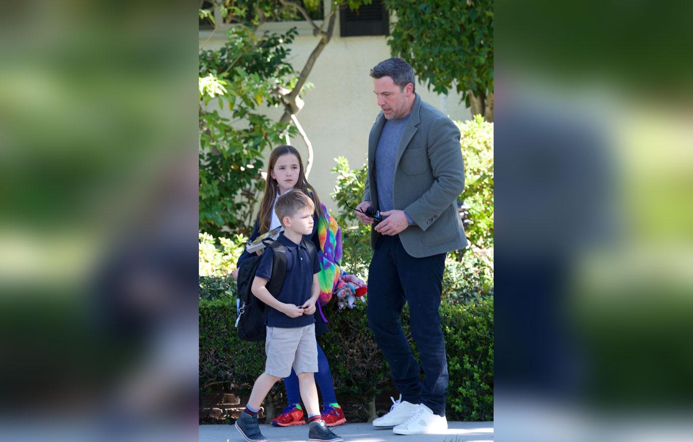 Ben Affleck Takes Son Samuel To School