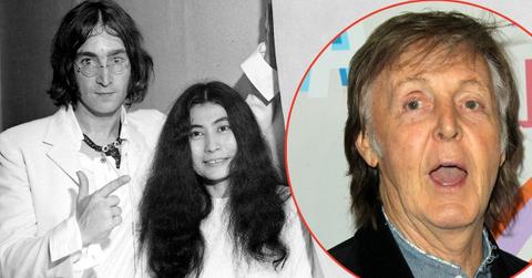 picture of John Lennon, Yoko Ono and Paul McCartney