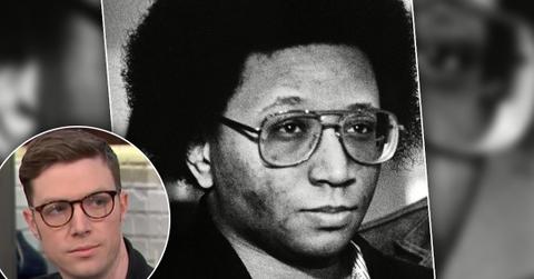 Main Black and White Picture of Wayne B Williams with Inset of Payne Lindsey Looking Serious