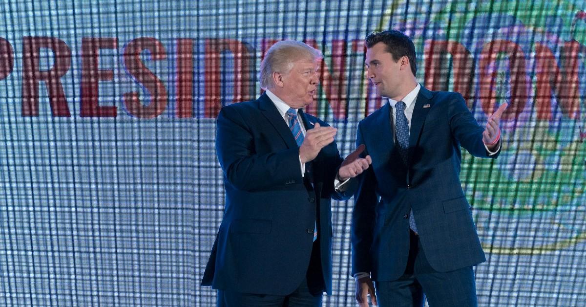 Photo of Charlie Kirk, Donald Trunp