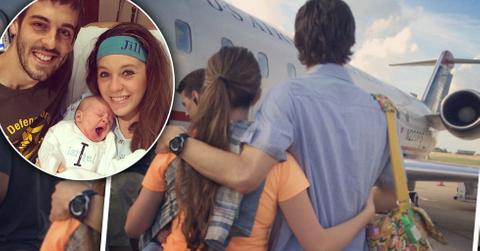 Jill Duggar Derick Dillard Baby Israel Mission Trip Airplane