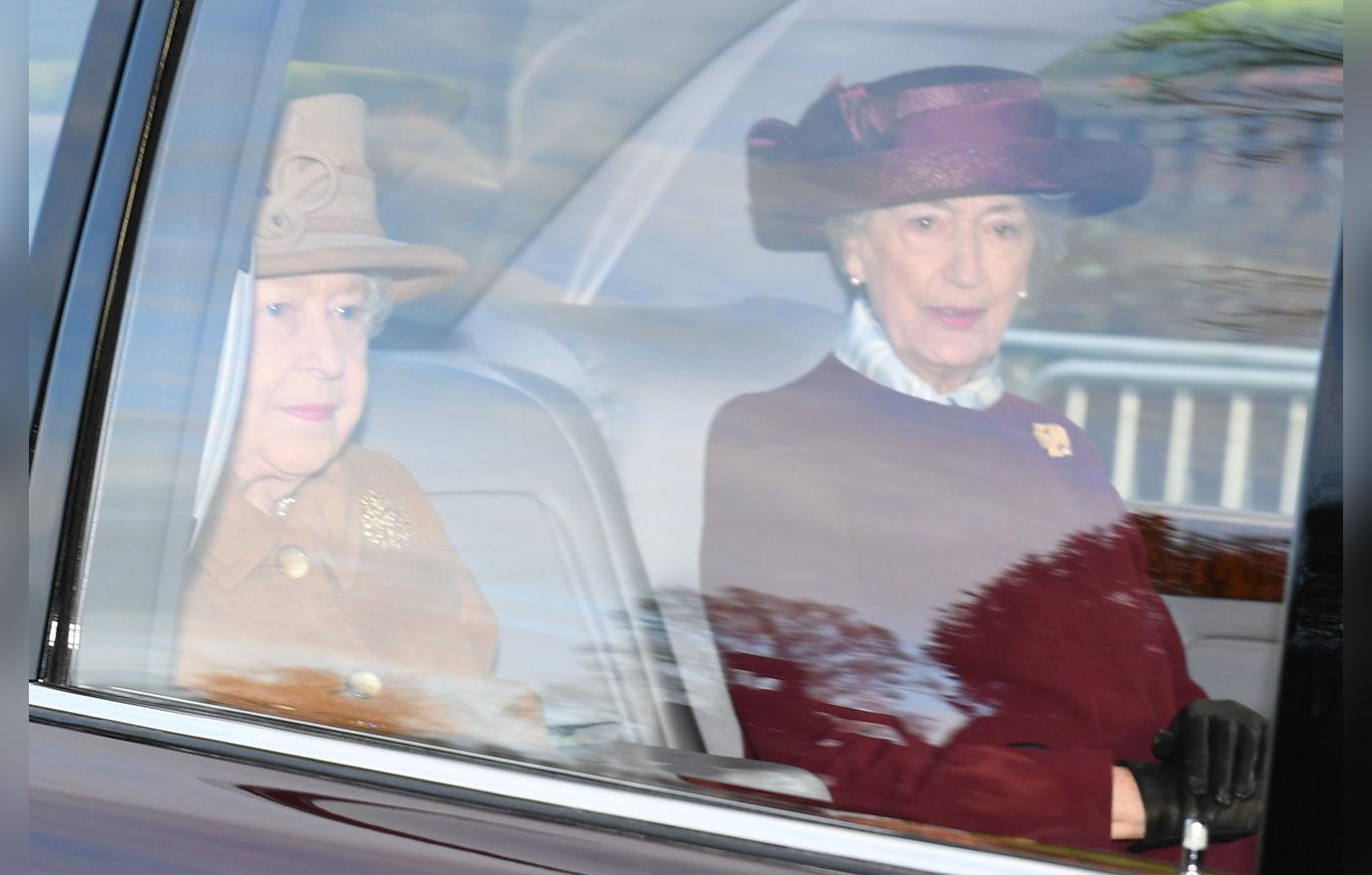 Angry Queen Elizabeth Goes To Church Amid Megxit