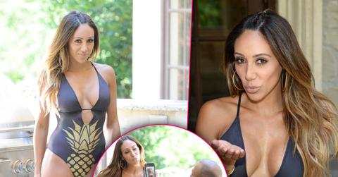 Melissa gorga shows cleavage photo shoot husband