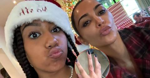 Photo of North West and Kim Kardashian.