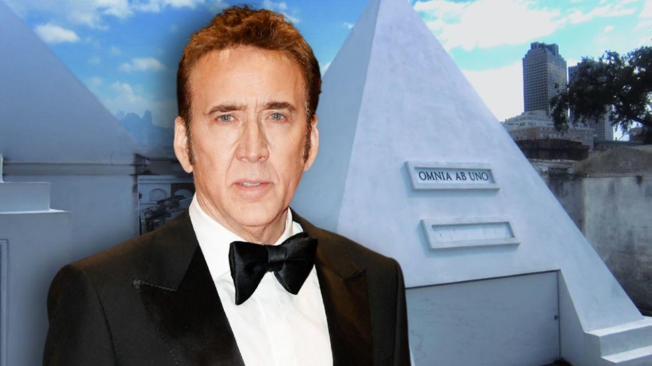Photo of Nicolas Cages and his Pyramid Tomb
