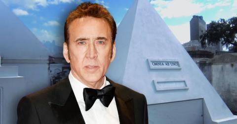 Photo of Nicolas Cages and his Pyramid Tomb