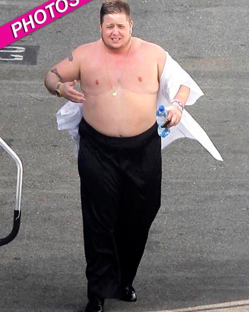 Chaz Bono Loses His Shirt Backstage On DWTS