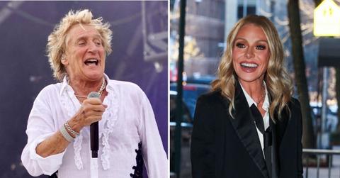 Split image of Rod Stewart and Kelly Ripa