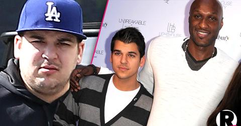 Rob Kardashian Lamar Odom Cut Off