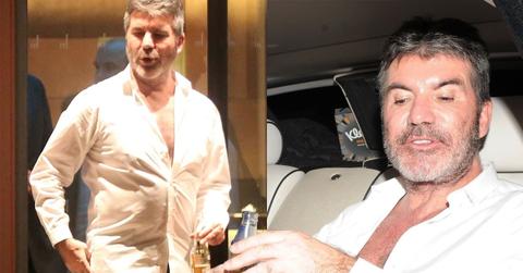 //Simon Cowell drinking after hospital pp
