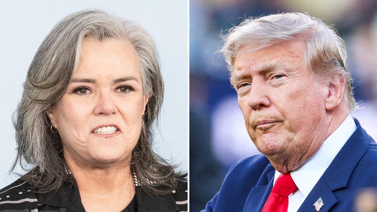 picture of Rosie O'Donnell and donald trump
