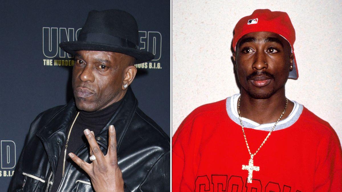 A photo of Mopreme Shakur alongside a photo of Tupac Shakur
