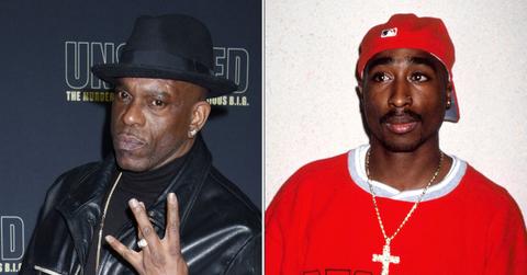 A photo of Mopreme Shakur alongside a photo of Tupac Shakur
