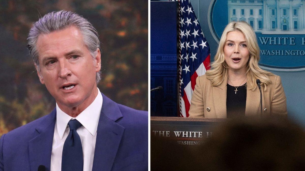 Photo of Gavin Newsom, Karoline Leavitt