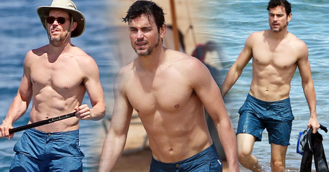 Matt Bomer Shirtless Paddle-Boarding In Maui