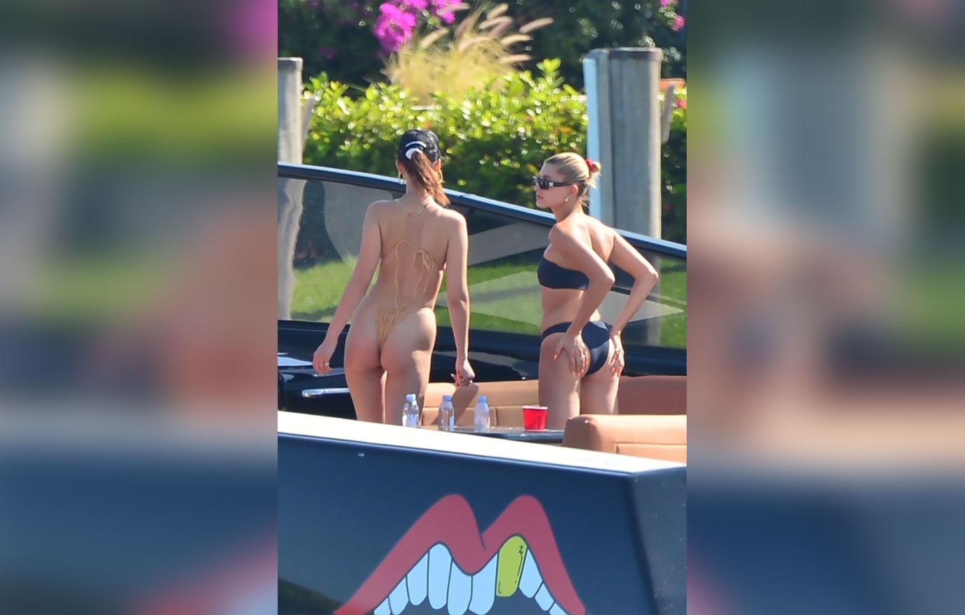 Bella Hadid Bikini Butt Hailey Baldwin