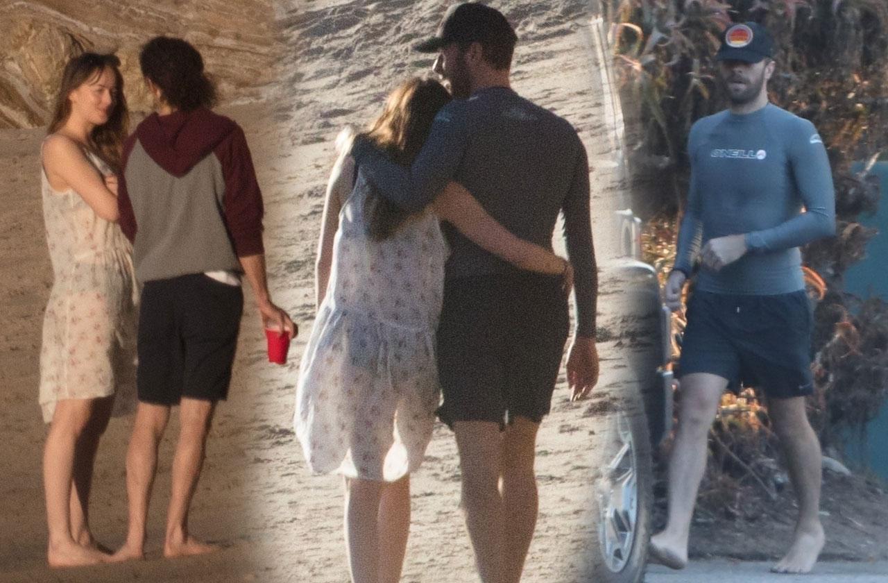 Chris Martin Dakota Johnson Beach PDA