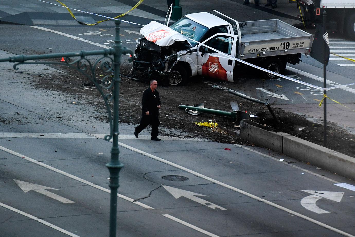 NYC car crash shooting photos video