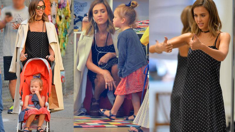 Jessica Alba Shopping With Daughter Haven