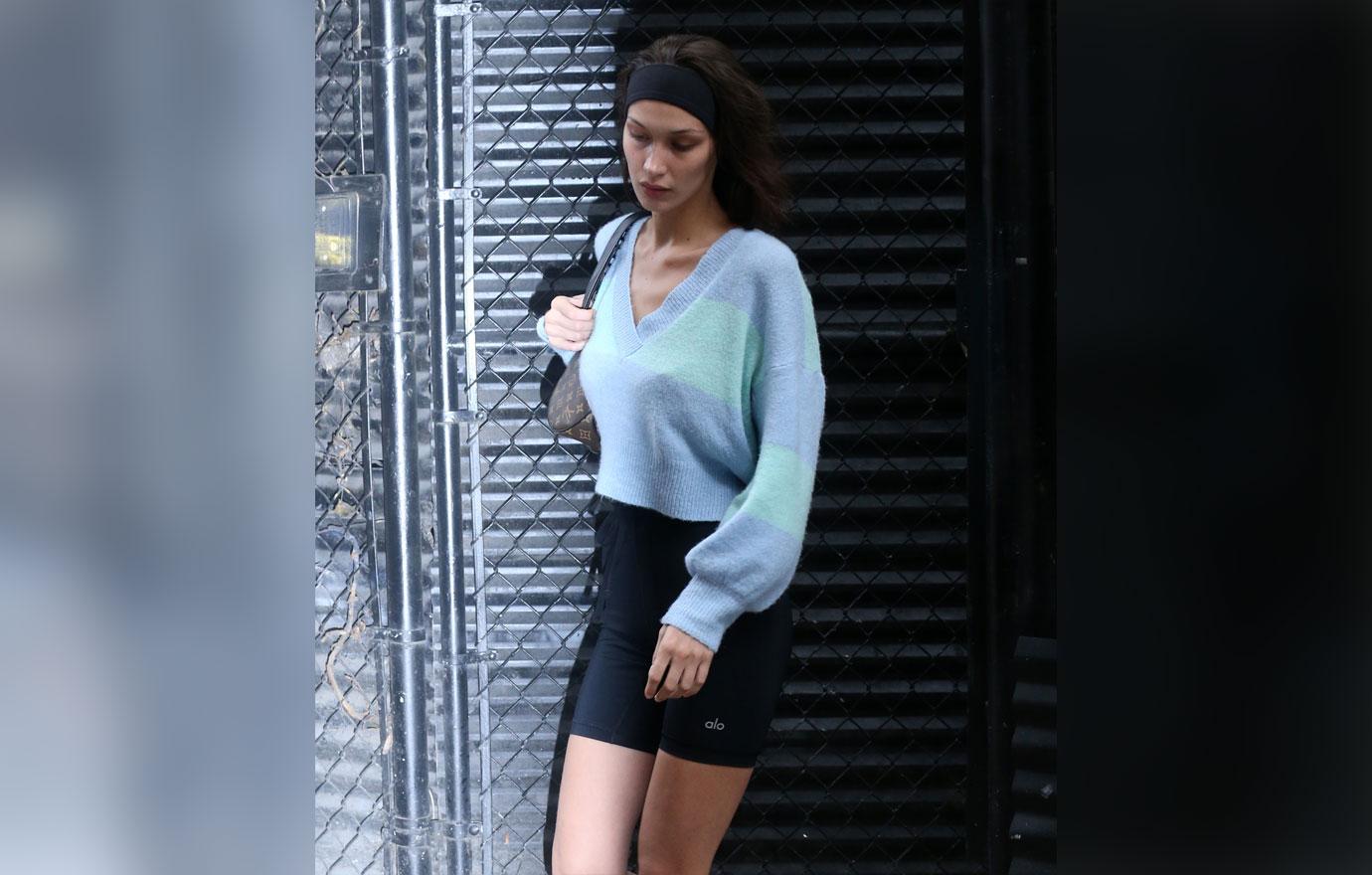 Bella Hadid Alo Biker Shorts