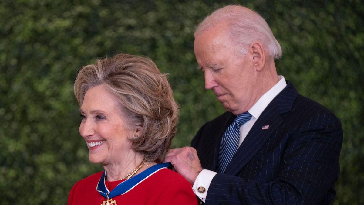 picture of Hillary Clinton and Joe Biden