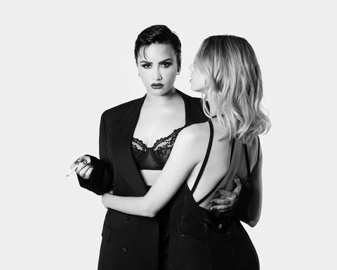 demi lovato stuns in edgy photoshoot alongside actress allie marie evans