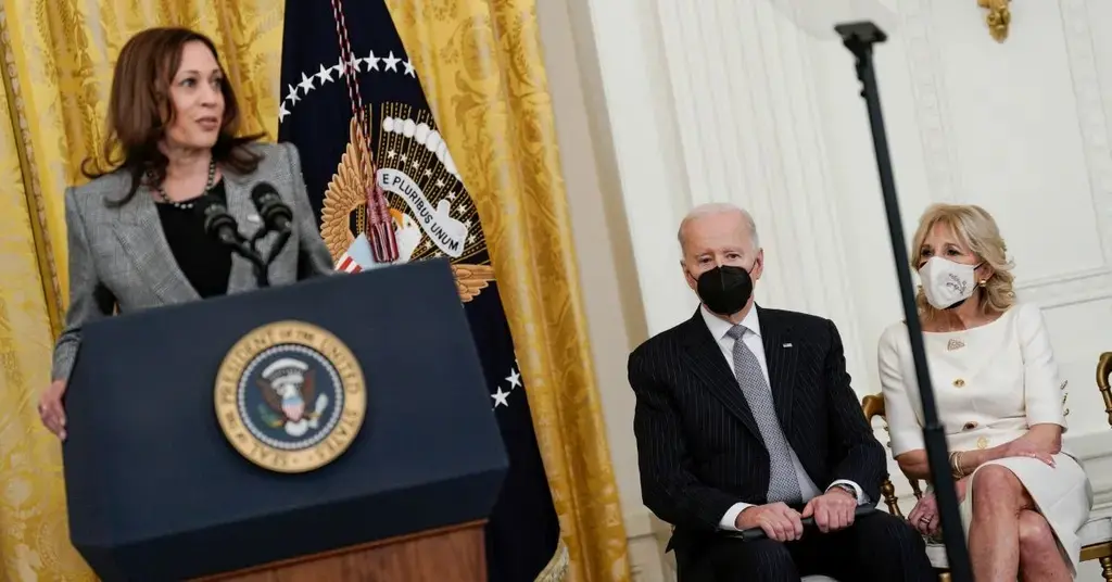 Vice President Kamala Harris, President Joe Biden and First Lady Jill Biden