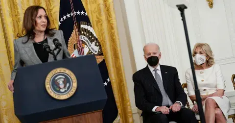 Vice President Kamala Harris, President Joe Biden and First Lady Jill Biden