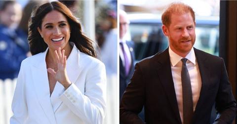 Split photo of Meghan Markle and Prince Harry