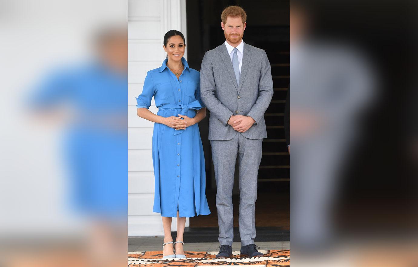 Meghan Markle Bird Dress Tonga Prince Harry