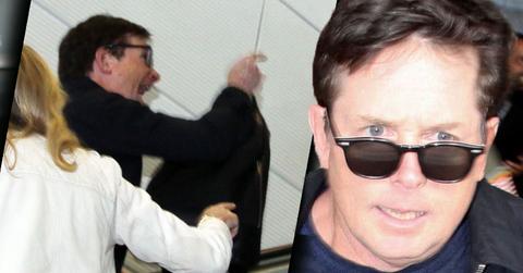 Michael J Fox Yells Fan Pushes Wife