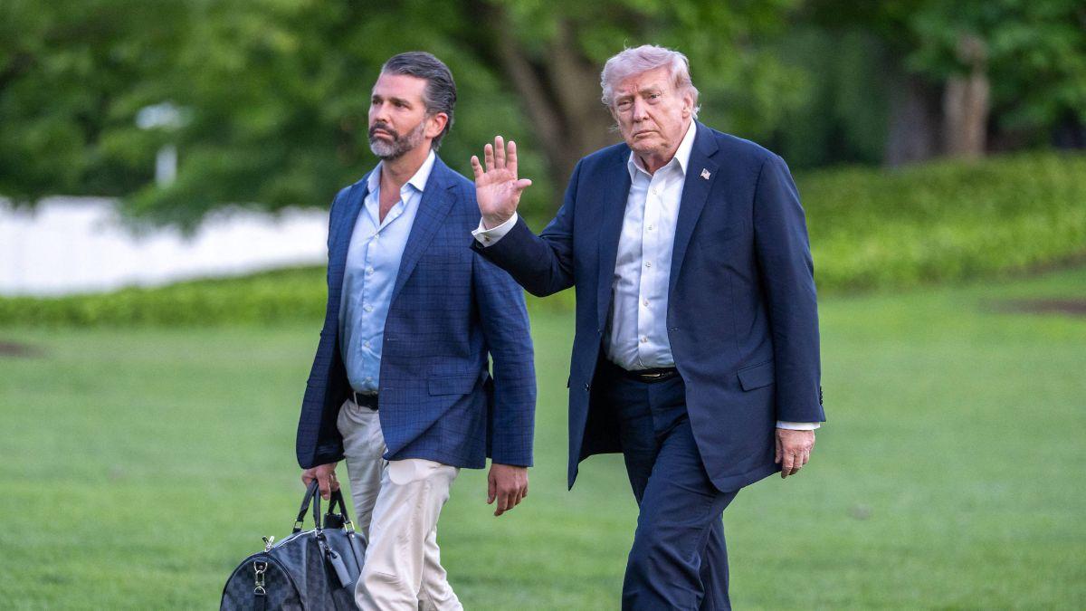 A photo of Donald Trump Jr. and Donald Trump