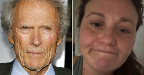 Split photo of Clint Eastwood, Kathryn Eastwood.