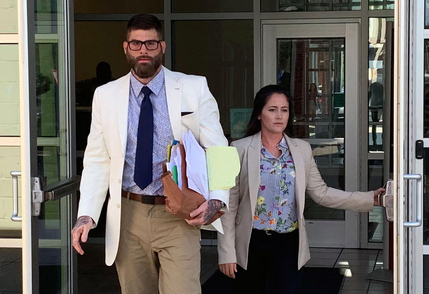 Jenelle Evans and David Eason Heading Out Of Courthouse