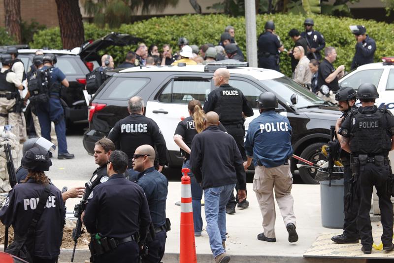 UCLA Shooter Gun Campus Lockdown Students Police