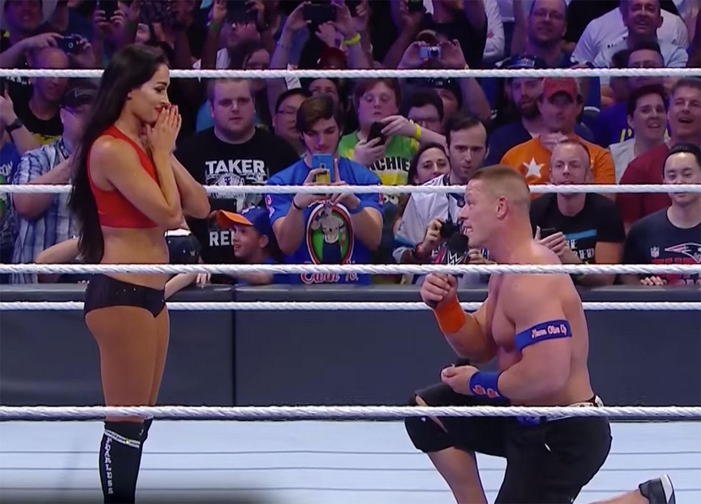 //john cena nikki bella proposial wrestlemania