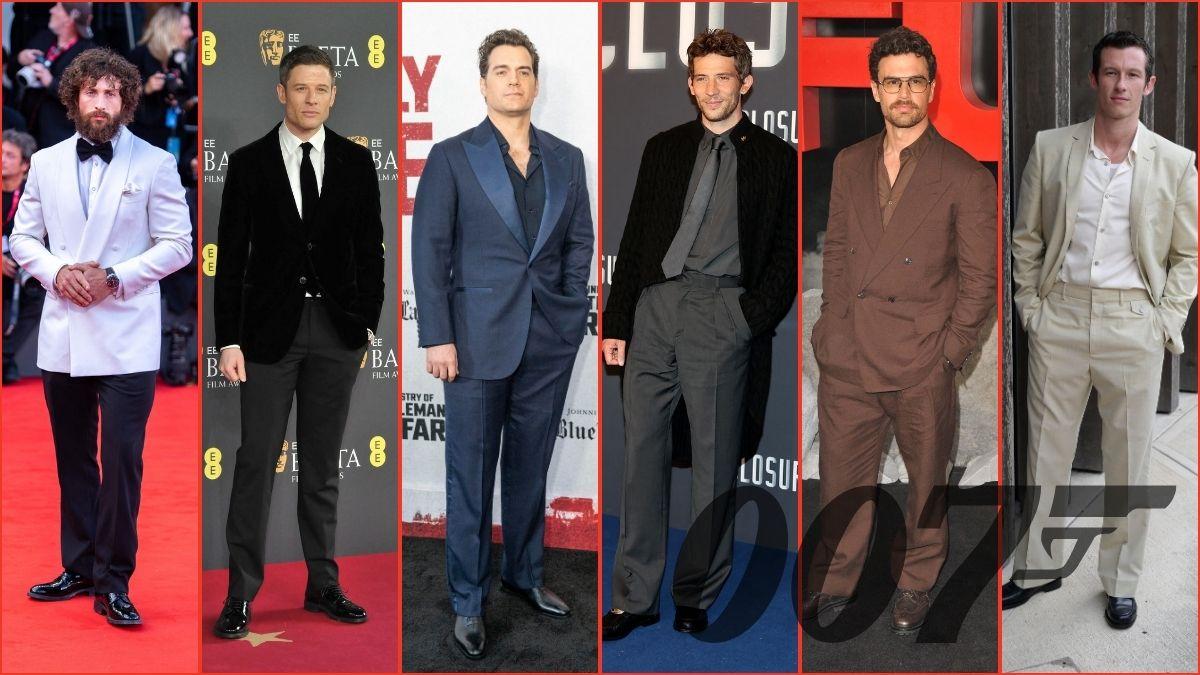 Split photos of Aaron Taylor-Johnson, James Norton, Henry Cavill, Josh O'Connor, Theo James and Callum Turner
