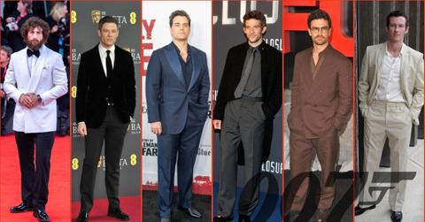 Split photos of Aaron Taylor-Johnson, James Norton, Henry Cavill, Josh O'Connor, Theo James and Callum Turner