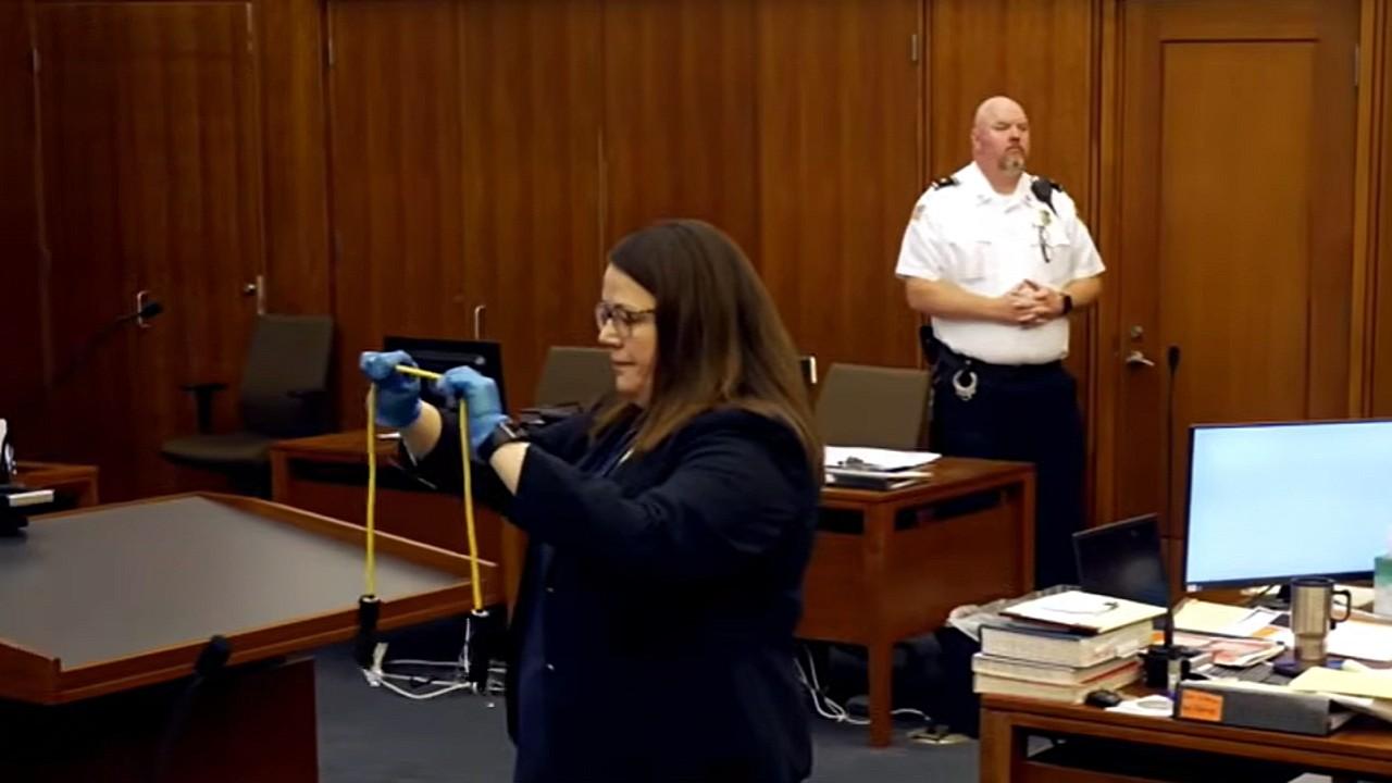Lindsay used three different resistance bands to strangle her children.