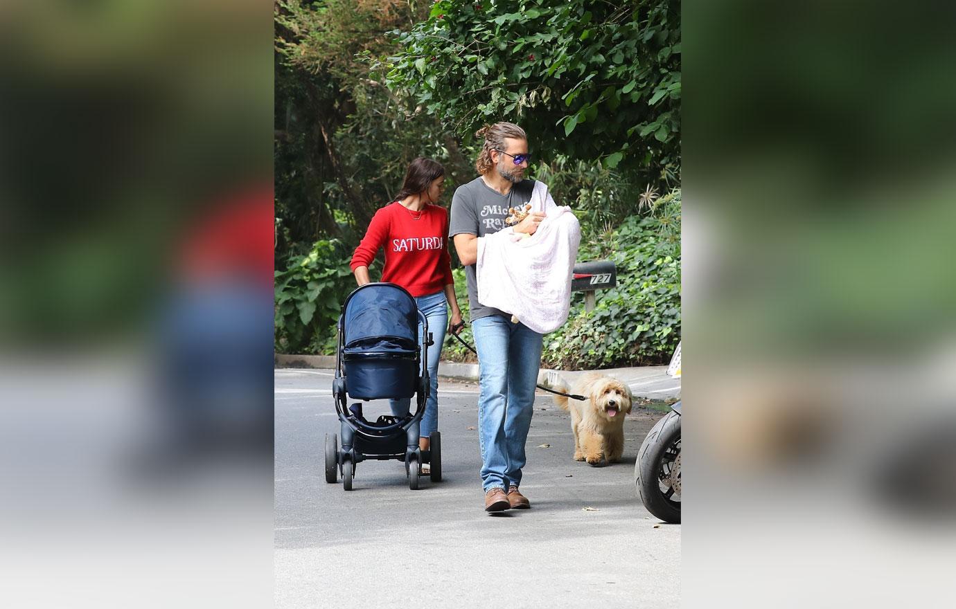 Bradley Cooper Irina Shayk Baby Daughter Stroller Walk