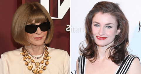 Split photo of Anna Wintour and Chloe Malle