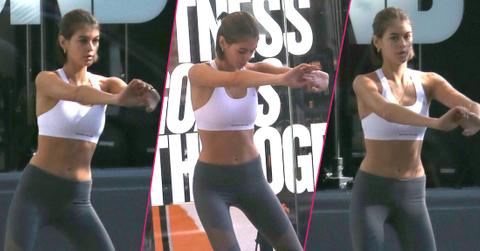 Kaia Gerber Works Out Following Outing With Pete Davidson
