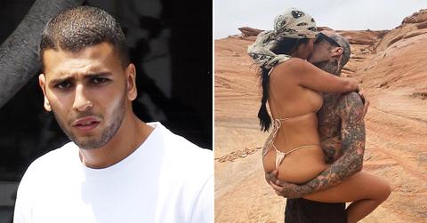 kourtney kardashian ex younes shades bikini pda travis barker photo r