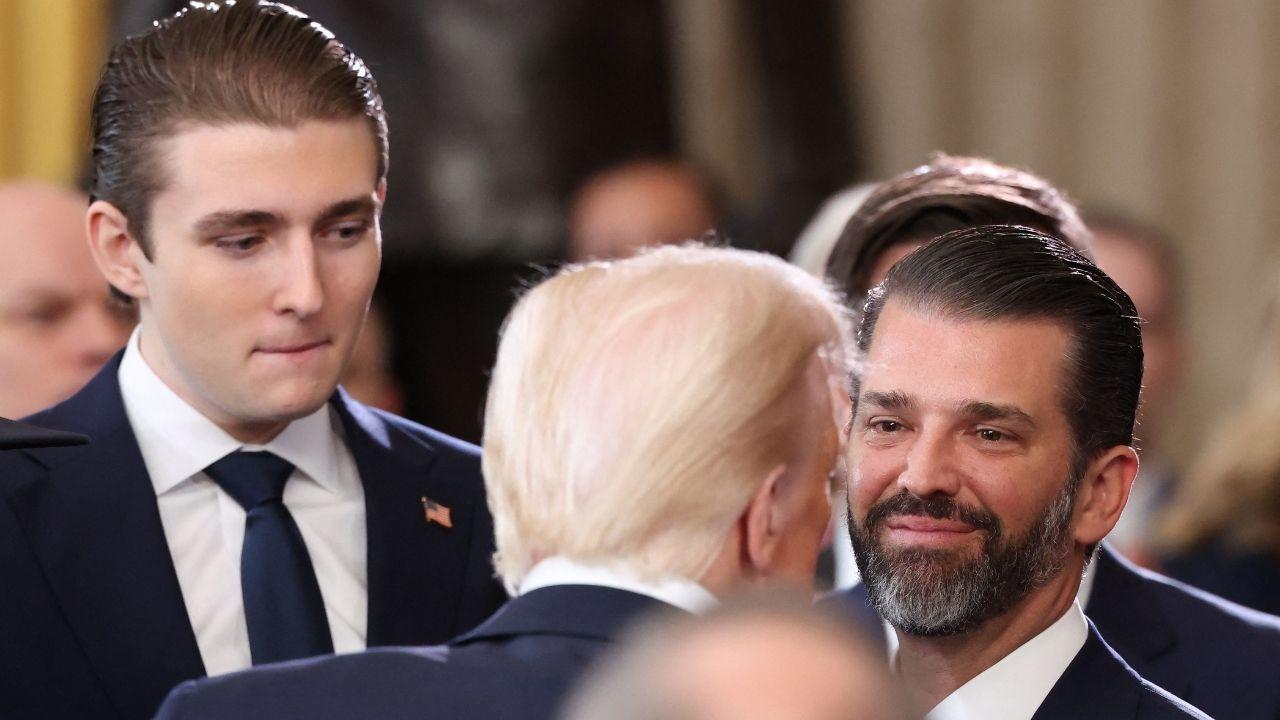 Photo of Donald Trump, Donald Trump Jr. and Barron Trump