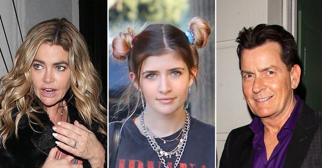 denise richards all smiles seen for first time since sami accused abusive household charlie sheen pp