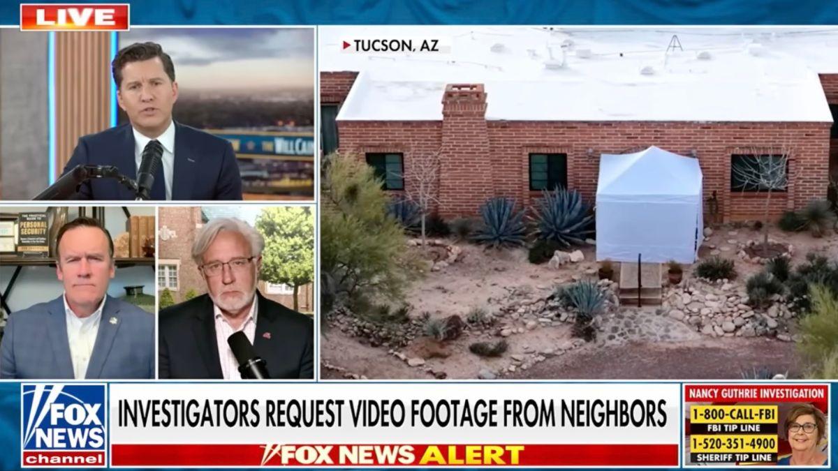 Photo of forensics tent