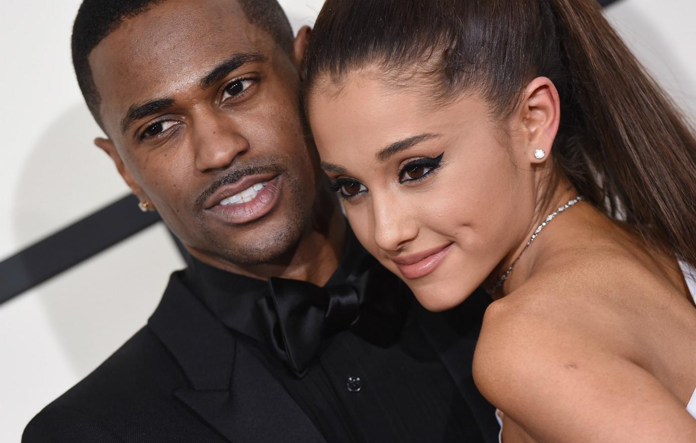 Big Sean (L) and Ariana Grande arrived at the 57th Annual GRAMMY Awards at Staples Center on February 8, 2015 in Los Angeles, California